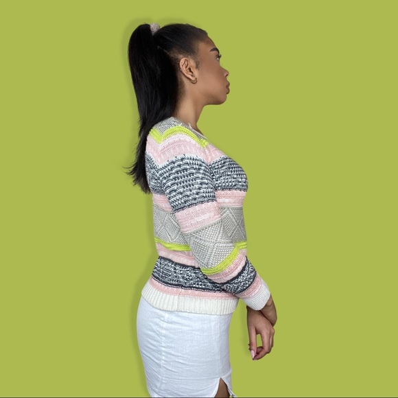 Vintage 90s/Y2K Gorgeous Knit Patterned Sweater - Picture 4 of 4